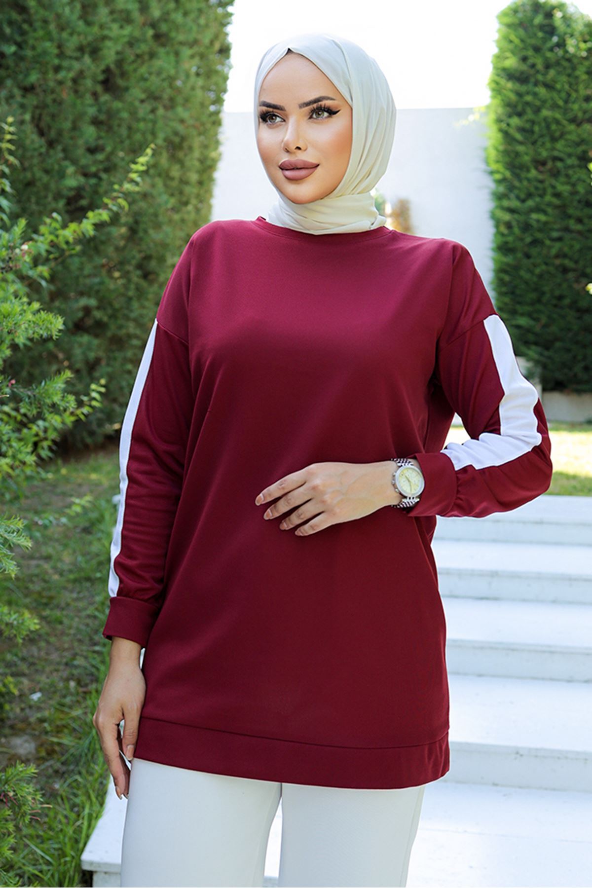 Şeritli%20Tunik%20Bordo%20-%2010034.1778.