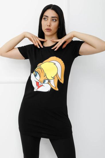 Bunny Baskılı Tshirt Siyah - 310.623.