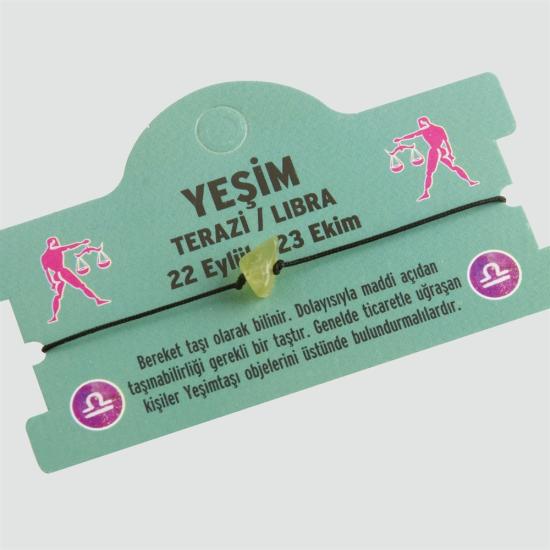 Yeşim Doğal Taşlı Terazi Burç Bileklik - DL0101