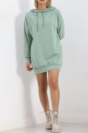 Oversize Kapşonlu Sweat Mint - 1492.1095.