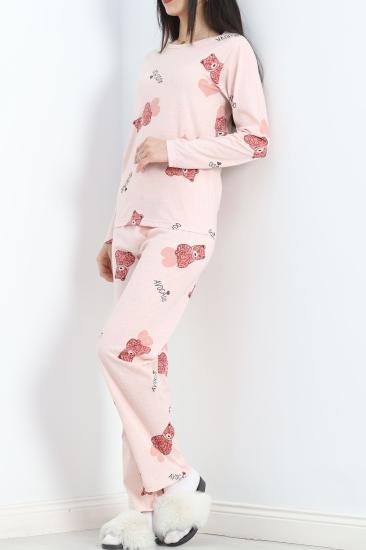 Alt Üst Aynı Rotasyon Pijama Takımı Tozpembe2 - 788.1287.